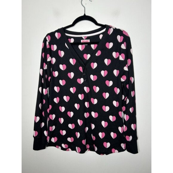 Kate Spade New York Women's 2-Pc. Heart Print Velour Pajama Set Size Small - Picture 4 of 15